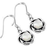 Mother of Pearl Silver Earrings, e367h